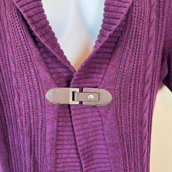 CJ Banks Womens Sz XXL Sweater Vest Purple Preppy Classic Academia Vintage - Picture 3 of 10